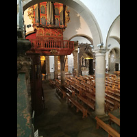 Faro, Catedral da S, Blick vom Treppenaufgang zur hinteren Empore auf die Orgel