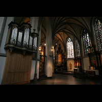 Dsseldorf, Basilika St. Lambertus, Rckseite der Chororgel im Chorumgang
