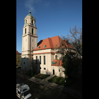 Berlin, Hoffnungskirche, Kirche vom Pfarrbro aus