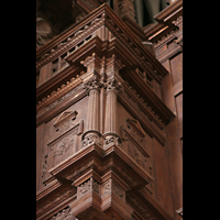 Tangermnde, St. Stephan, Detail der Balustrade am Rckpositiv
