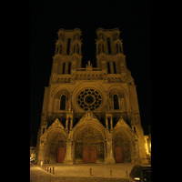 Laon, Cathdrale, Fassade bei Nacht