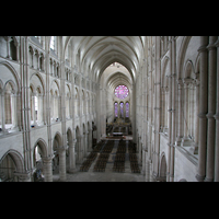 Laon, Cathdrale, Blick von der Orgelempore in die Kathedrale