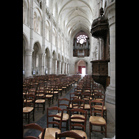 Laon, Cathdrale, Kanzel unnd Orgel