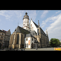 Leipzig, Thomaskirche, Auenansicht schrg von vorne