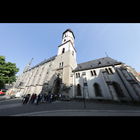 Leipzig, Thomaskirche, Auenansicht seitlich mit Thomaskirchhof