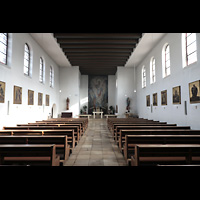 Berlin, St. Fidelis Friedhofskirche, Innenraum in Richtung Chor