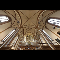 Berlin, St. Nikolai, Orgelempore und Blick ins Gewlbe
