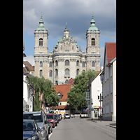Weingarten, Basilika  St. Martin, Fassade mit Doppeltrmen, Ansicht von der Abt-Hyller-Strae