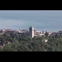 Vevey, Saint-Martin, Blick vom Hotel du Lman (Jogny) auf Vevey und Saint-Martin