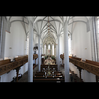 Grlitz, Frauenkirche, Blick von der Orgelempore in die Kirche
