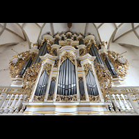 Merseburg, Dom St. Johannes und St. Laurentius, Rckpositiv mit Orgelprospekt