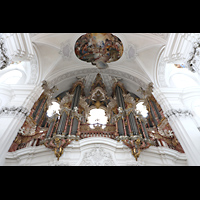 Weingarten, Basilika  St. Martin, Groe Gabler-Orgel perspektivisch