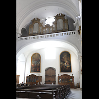 Bamberg, St. Martin, Orgelempore und Kirchenrckwand
