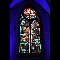 Mnchengladbach, Mnster St. Vitus, Bunte Glasfenster in der Martinskapelle