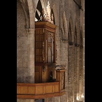 Barcelona, Baslica de Santa Mara del Mar, Blick vom oberen Chorumgang zur Orgel
