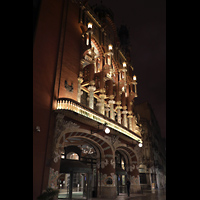 Barcelona, Palau de la Msica Catalana, Auenansicht bei Nacht