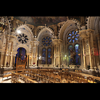 Montserrat, Abadia de Montserrat, Baslica Santa Mara, Cambril-Saal mit Blick zur Orgel