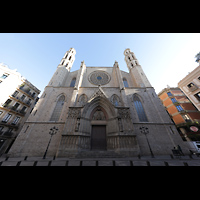 Barcelona, Baslica de Santa Mara del Mar, Fassade mit Trmen