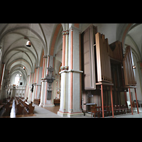 Braunschweig, St. Katharinen, Blick von der Rckseite der Orgel in die Kirche in Richtung Chor