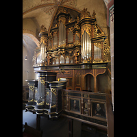 Schningen am Elm, St. Vincenz, Orgel von der Seitenempore aus