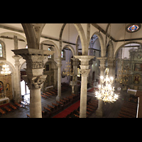 La Orotava (Teneriffa), Nuestra Seora de la Conceptin, Seitlicher Blick von der Orgelempore in die Kirche