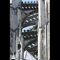Kln (Cologne), Dom St. Peter und Maria, Strebewerk und Fialen an der Ostseite des nrdlichen Querhauses
