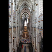 Kln (Cologne), Dom St. Peter und Maria, Blick vom stlichen Triforium ins Langhaus