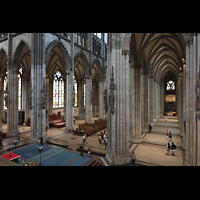 Kln (Cologne), Dom St. Peter und Maria, Blick von der Querhausorgelempore (Zentralspieltisch) in die sdwestliche Vierung