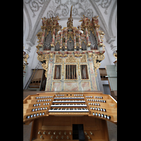 Landsberg am Lech, Stadtpfarrkirche Mari-Himmelfahrt, Orgel und Spieltisch