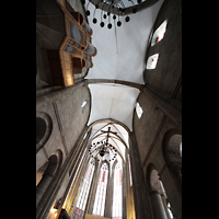 Dortmund, St. Marien, Blick ins Gewlbe, zum Chor und zur Orgel