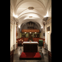 Chox, Saint-Silvestre, Innenraum in Richtung Orgel