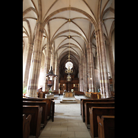 Strasbourg (Straburg), Saint-Thomas, Hauptschiff in Richtung Orgel