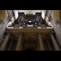 Paris, Saint-Sulpice, Orgelempore mit Sulen, perspektivisch