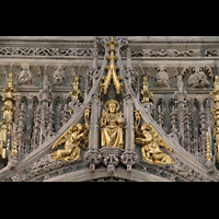 York, Minster (Cathedral Church of St Peter), Figuren auf der Spitze des King's Screen ber dem Durchgang zum Chor