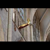 York, Minster (Cathedral Church of St Peter), Mittelalterliche Drachenfigur, mglicherweise eine Art Prahlerei