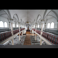 Reykjavk, Frkirkja, Blick von der Orgel in die Kirche