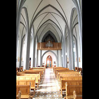 Reykjavk, Landakotskirkja, Dmkirkja Krists Konungs, Christknigs-Kathedrale), Innenraum mit Orgel