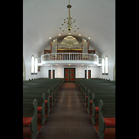 Hafnarfjrur, Kirkja, Innenraum in Richtung romantische Orgel