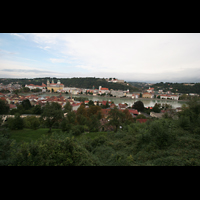Passau, Dom St. Stephan, Blick vom Hügel der Marahilf-Kirche auf die Altstadt mit Dom
