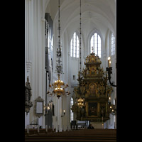 Malm, S:t Petri Kyrka, Chorraum mit Altar und Chororgel