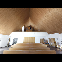 Bodenmais, St. Johannes (ev.), Innenraum in Richtung Orgel