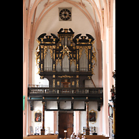 Mondsee, Basilika St. Michael, Hauptorgelempore an der Westwand