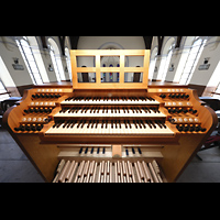 Salzburg, Christuskirche, Spieltisch (beleuchtet)