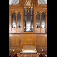Salzburg, Christuskirche, Orgel mit Spieltisch
