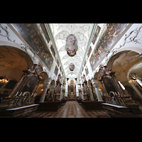 Salzburg, Stiftskirche St. Peter, Innenraum in Richtung Chor