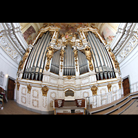 St. Florian, Stiftskirche, Hauiptorgel mit Spieltisch