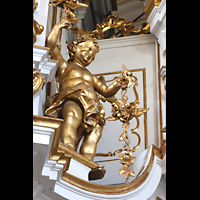St. Florian, Stiftskirche, FIgur am linken Pedalturm
