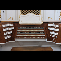 St. Florian, Stiftskirche, Spieltisch der Hauptorgel