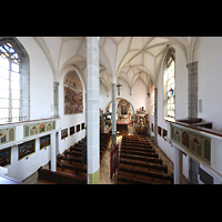 St. Georgen im Attergau, Pfarrkirche St. Georgen, Blick von der Orgelempore in die Kirche