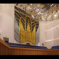 Chengdu, Urban Concert Hall, Orgel seitlich von links